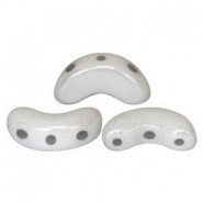 Les perles par Puca® Arcos beads Opaque white ceramic look 03000/14400